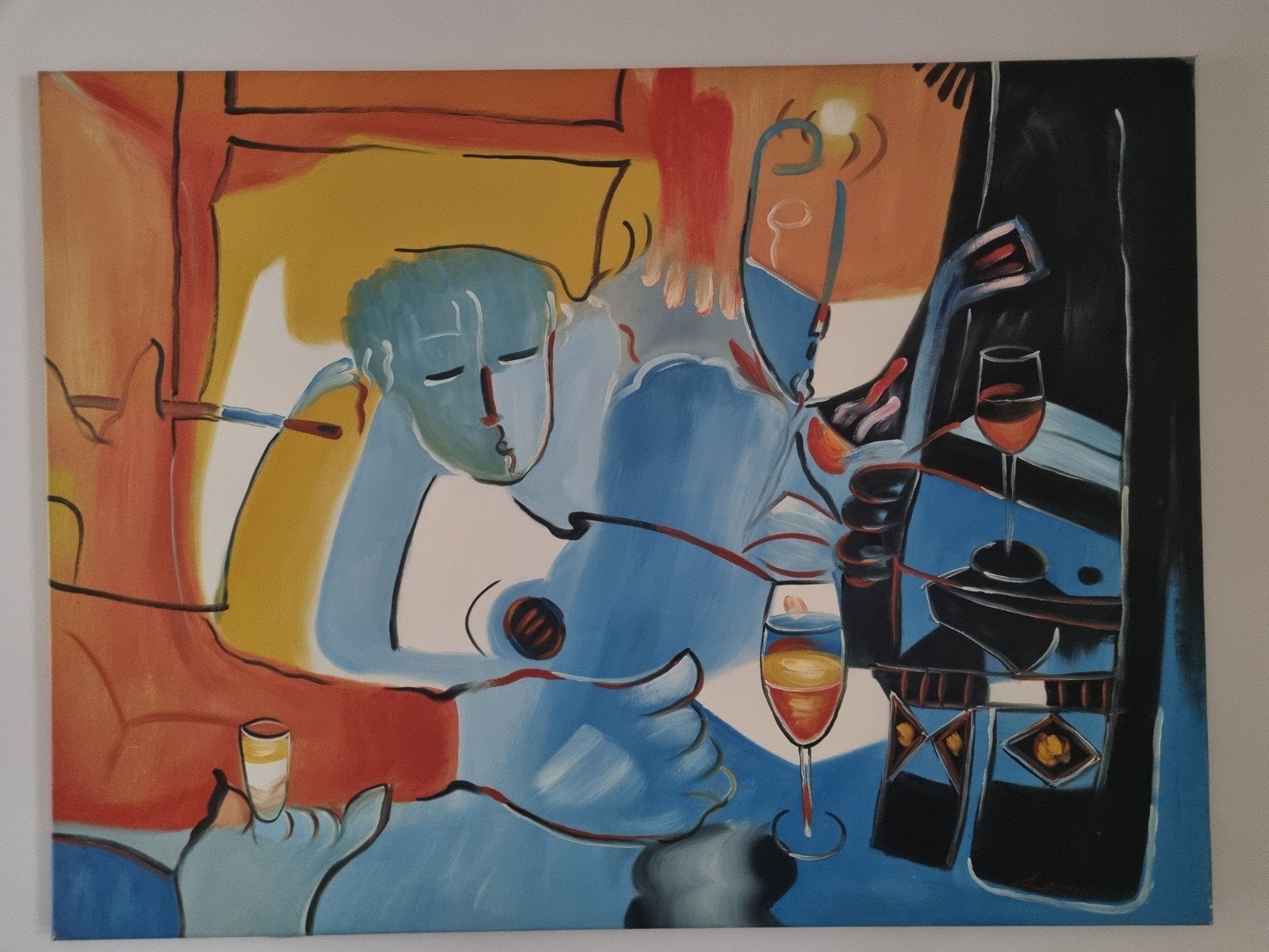 Modern schilderij 90x120 cm - Gratis af te halen, Ophalen