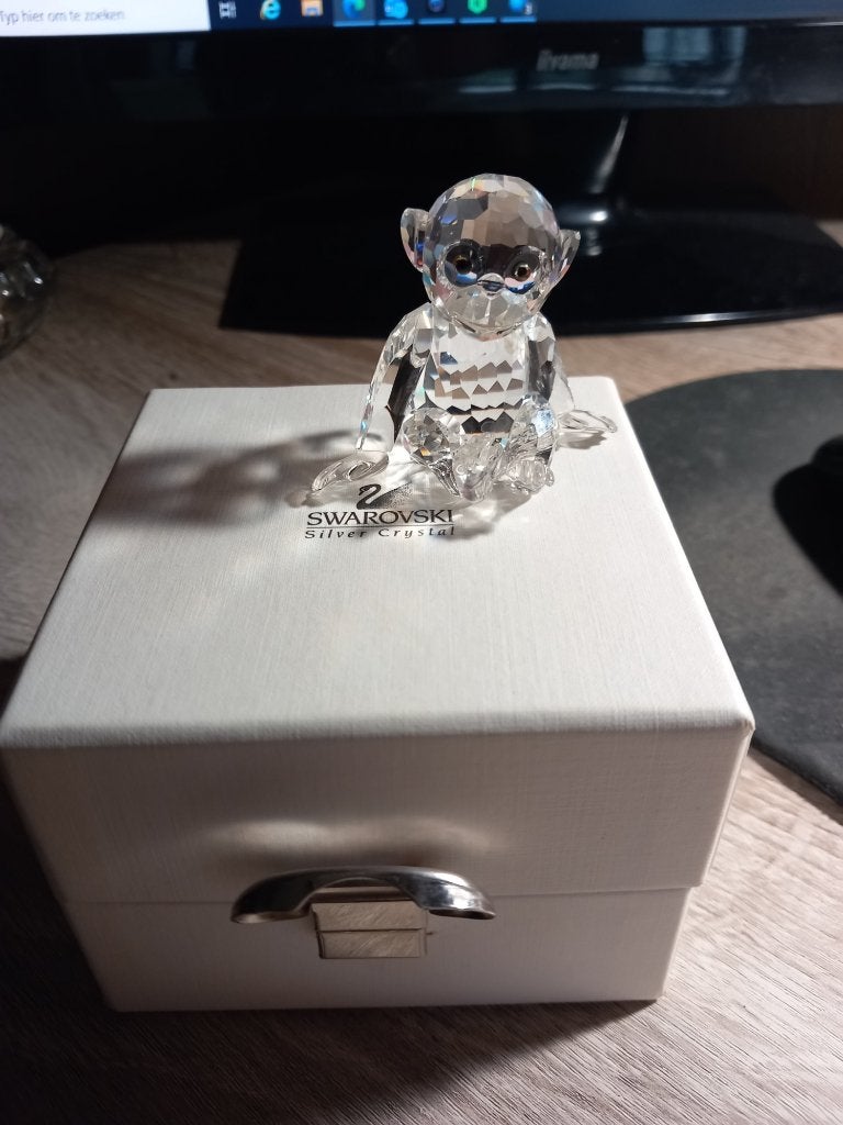swarovski aapje, Verzamelen, Swarovski, Ophalen of Verzenden, Zo goed als nieuw, Figuurtje