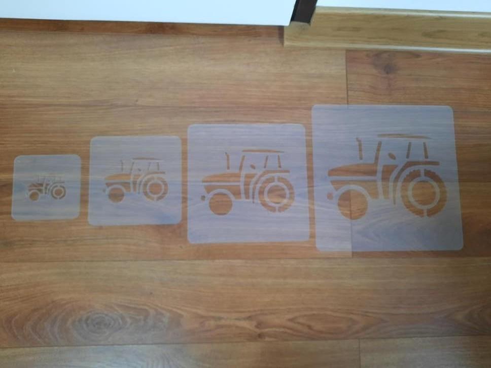 Muursjabloon Tractor - Decoratie voor de kinderkamer, Ophalen of Verzenden