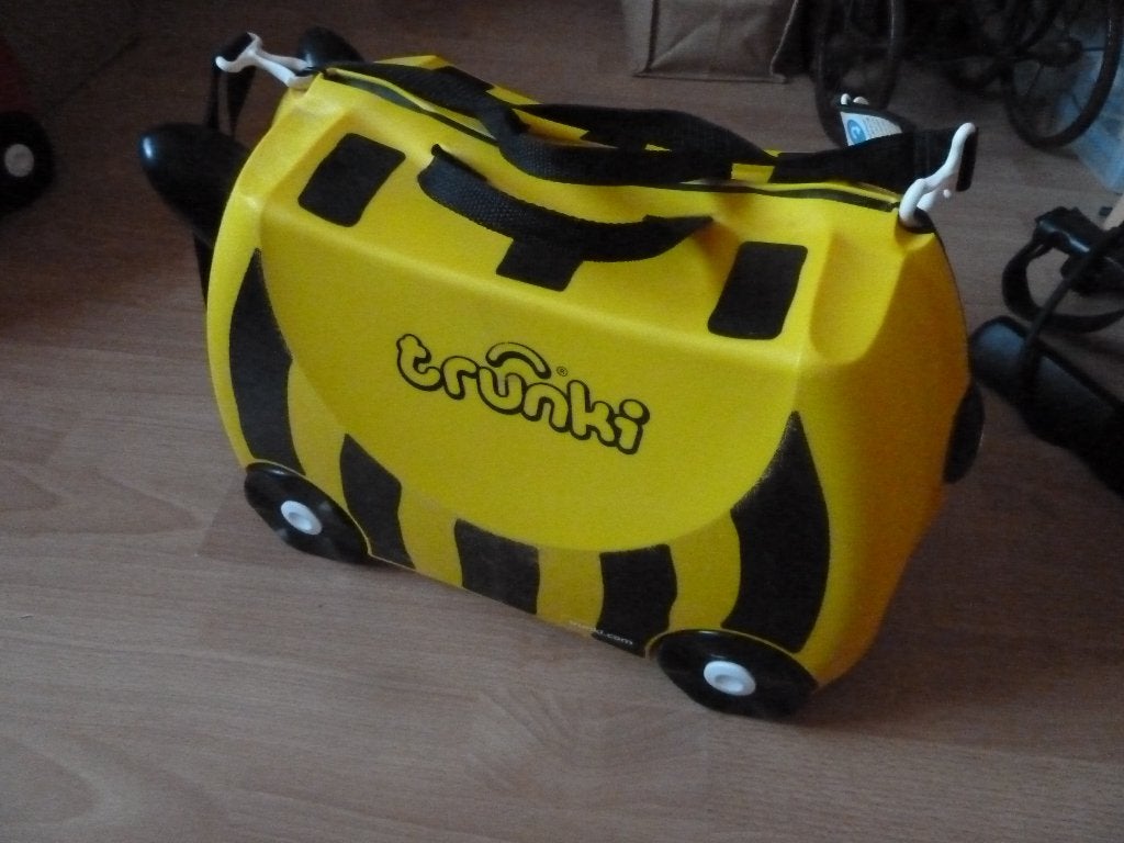 Trunki kinder reiskoffer tijger op wielen geel, Ophalen, Gebruikt
