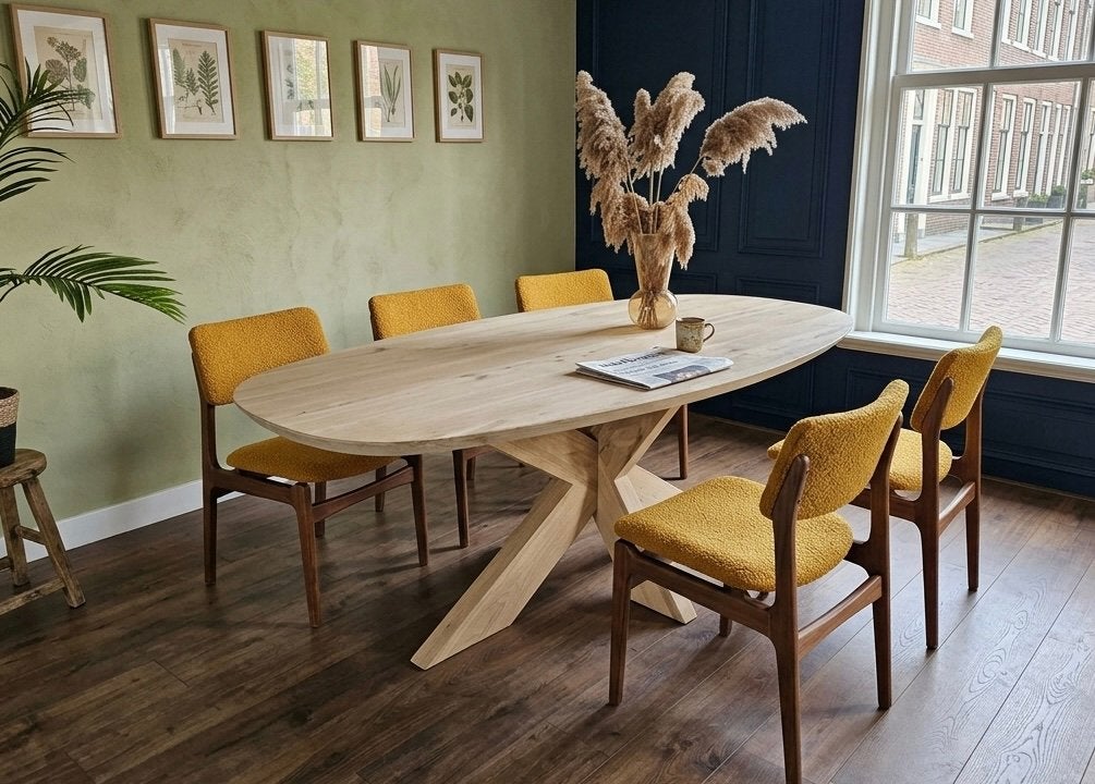 Foto 9 van Eiken deens ovale tafel eettafel MAATWERK Eikenhout