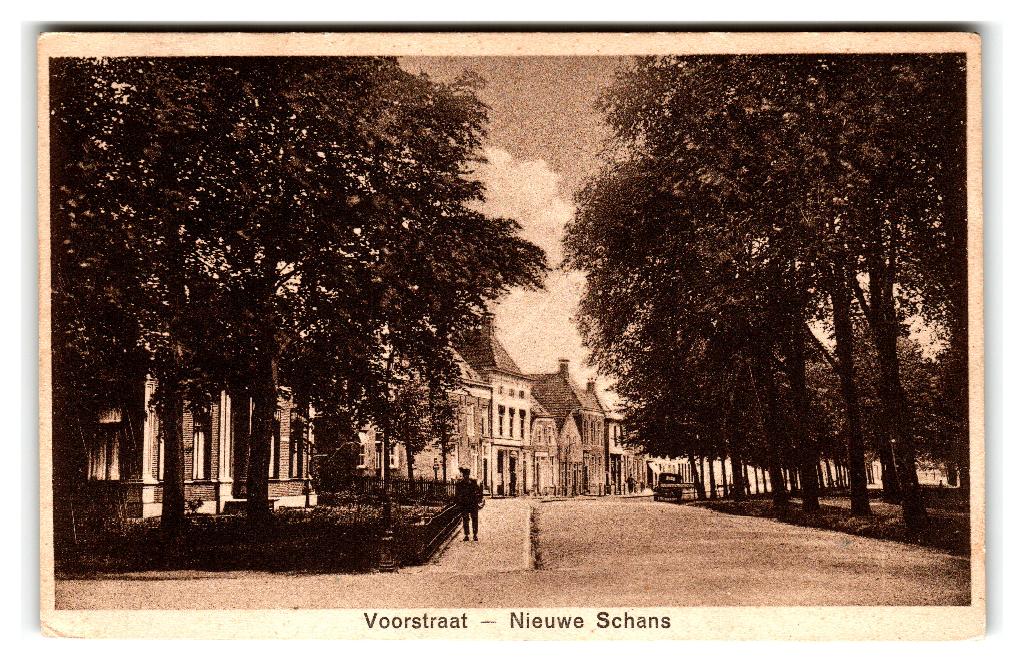 Nieuweschans, Voorstraat, Verzenden, 1920 tot 1940, Gelopen, Groningen