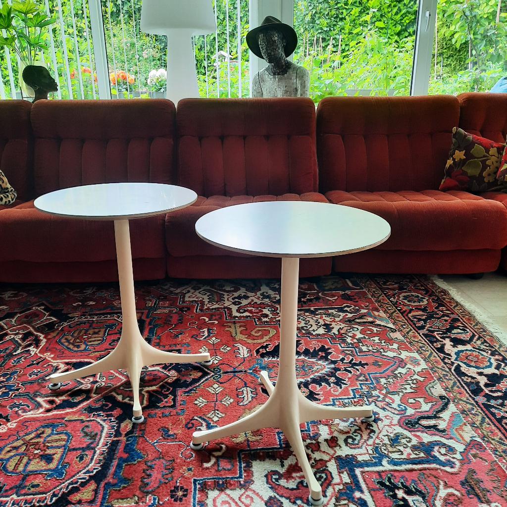 2 vintage vroege editie bijzettafels Nelson Herman Miller, Huis en Inrichting, Tafels | Bijzettafels, Minder dan 55 cm, Gebruikt
