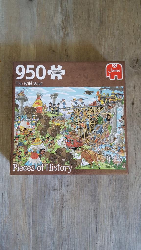Jumbo puzzel: The Wild West (950 stukjes), Ophalen of Verzenden, 500 t/m 1500 stukjes, Zo goed als nieuw, Legpuzzel