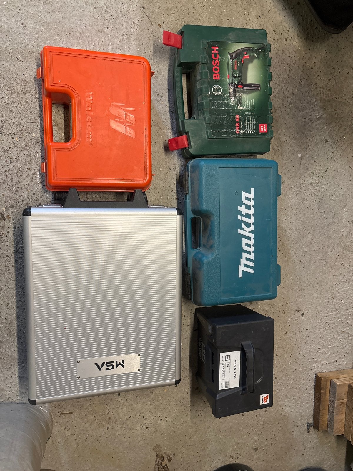 Diverse gereedschapskisten - Bosch, Makita, MSA, Ophalen, Gebruikt