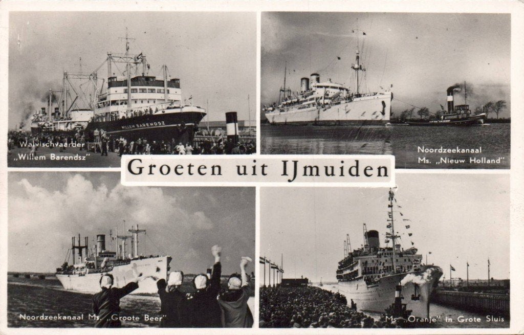 Groeten uit IJmuiden, schepen, Ophalen of Verzenden, Voor 1920, Noord-Holland
