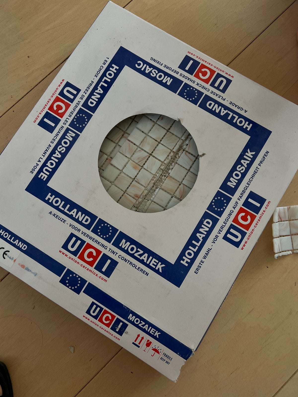 UCI Holland Mozaïek Tegels - Nieuw in Doos, Ophalen, Nieuw, 20 tot 40 cm, Minder dan 5 m²