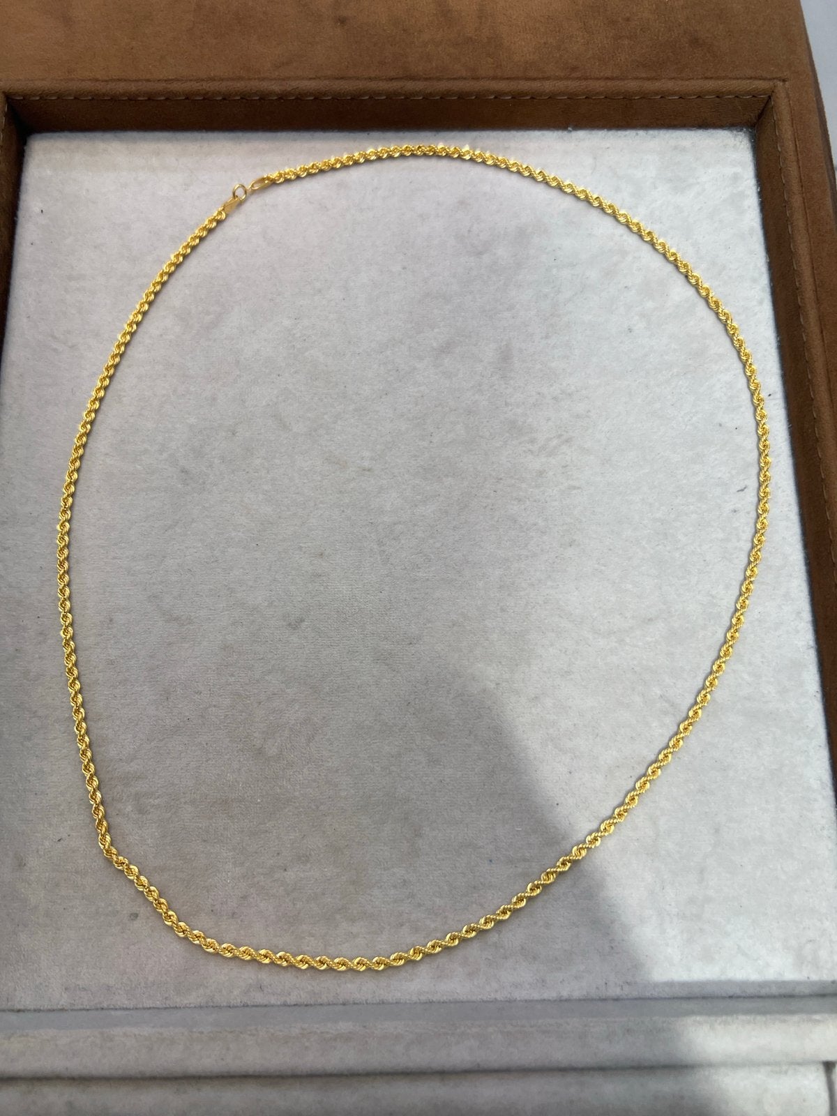 14k Gouden Rope Chain Collier, Ophalen of Verzenden, Zo goed als nieuw, Goud