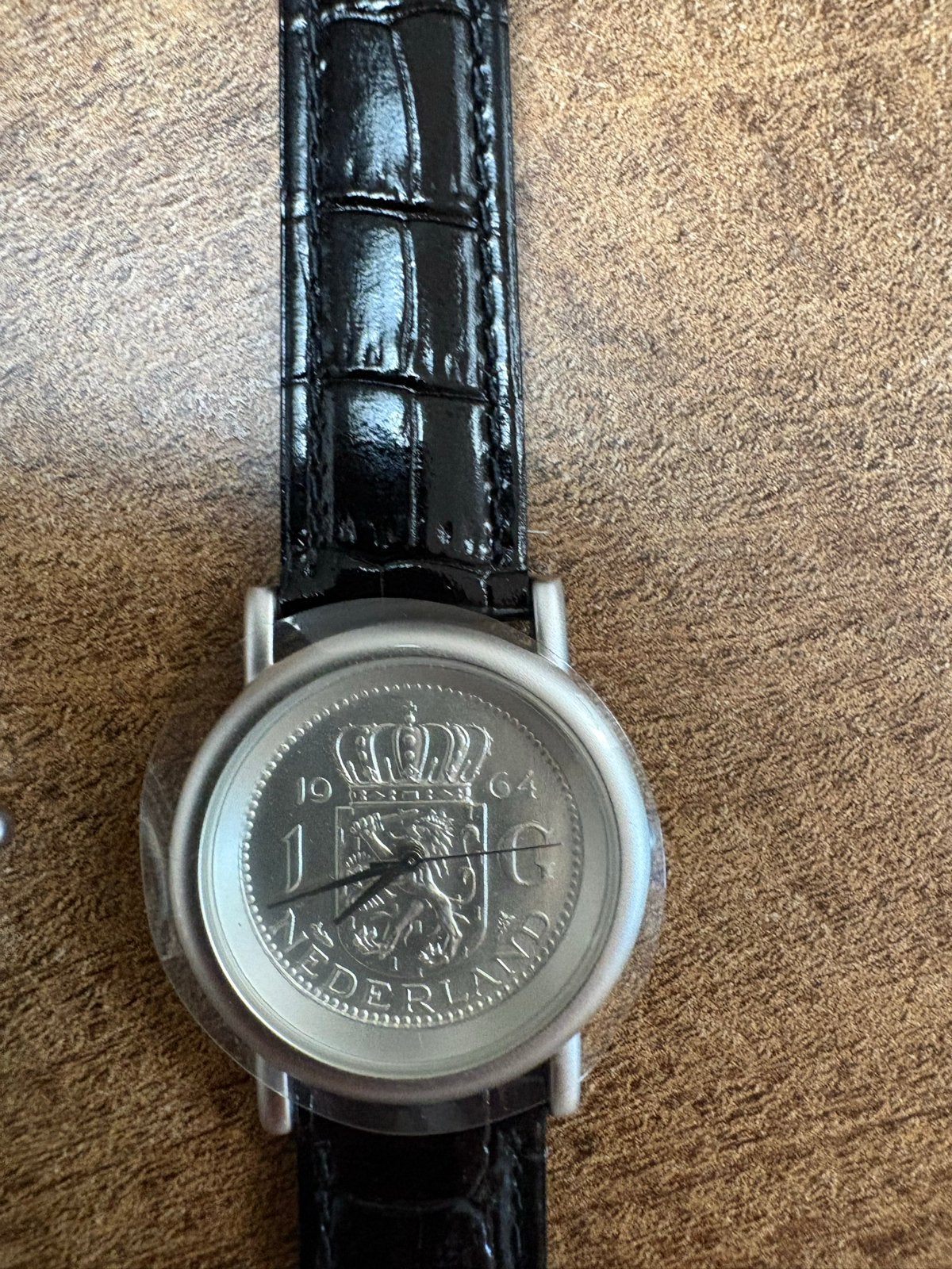 Unieke horloges met muntwijzerplaat - Set van 2, Sieraden, Tassen en Uiterlijk, Horloges | Heren, Overige materialen, Leer, Polshorloge