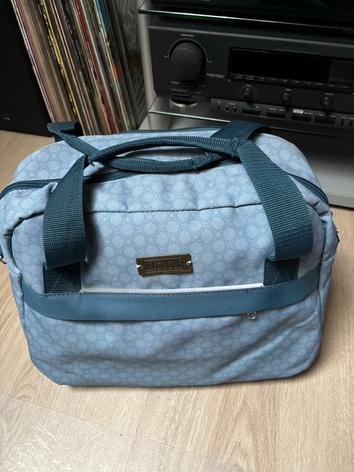 fietstas Blauw met patroon, Verzorgingstas, Blauw, Ophalen of Verzenden, Meerdere opbergvakken
