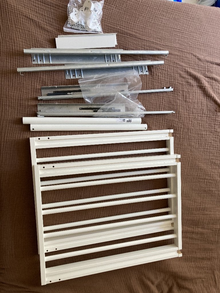 2x broekhanger + 2x roede incl rails komplement 50cm, Ophalen, Gebruikt, 50 tot 100 cm, Minder dan 100 cm