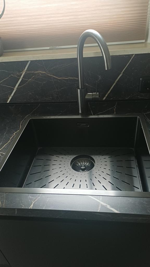 Nieuw! Caressi Bodemplaat Spoelbak Gun Metal - 50x40cm, Overige typen, Nieuw, Ophalen of Verzenden, Metaal