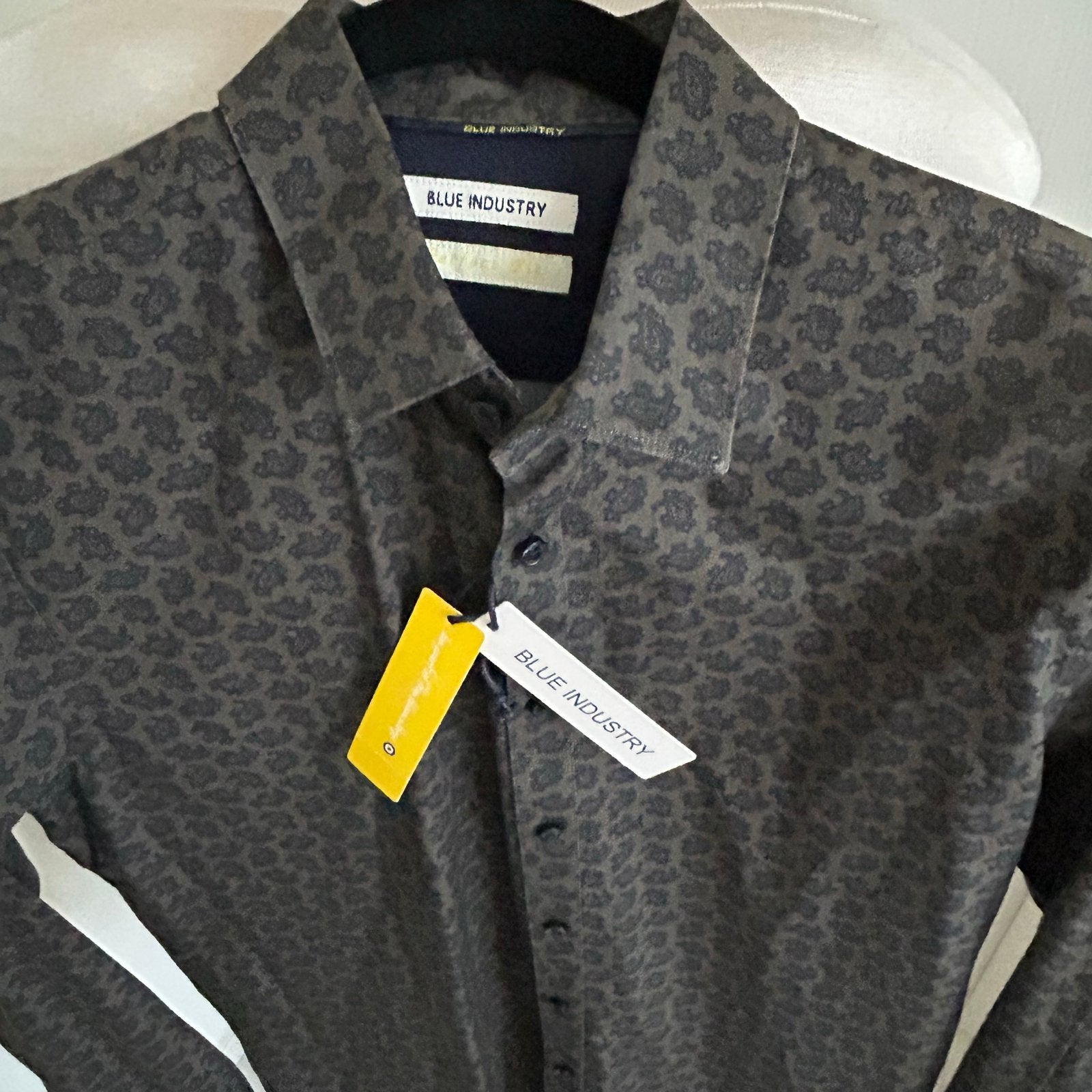 NIEUW Blue Industry overhemd met paisley print Maat S AKTIE!, Kleding | Heren, Ophalen of Verzenden, Nieuw, Meerkleurig, Halswijdte 38 (S) of kleiner