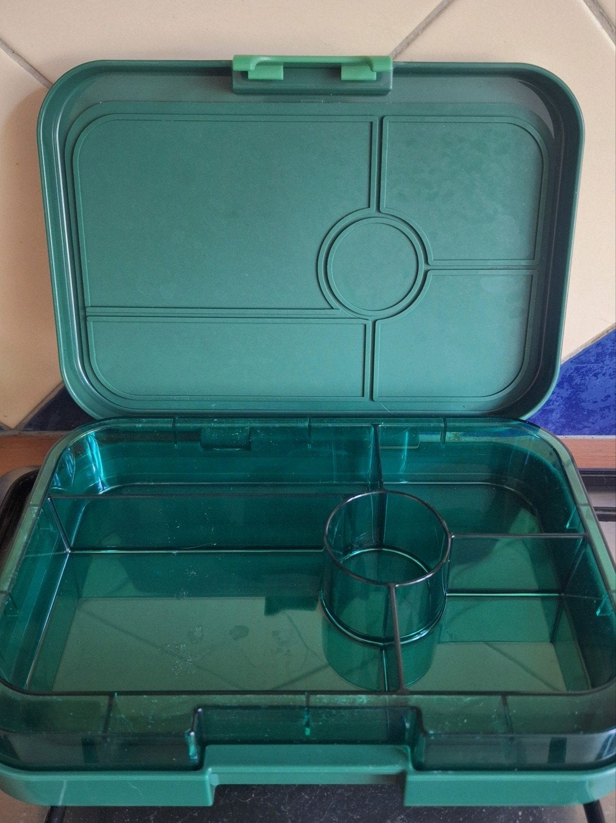 Yumbox lunchbox groen - gebruikt, Kunststof, Ophalen of Verzenden, Broodtrommel, Overige merken