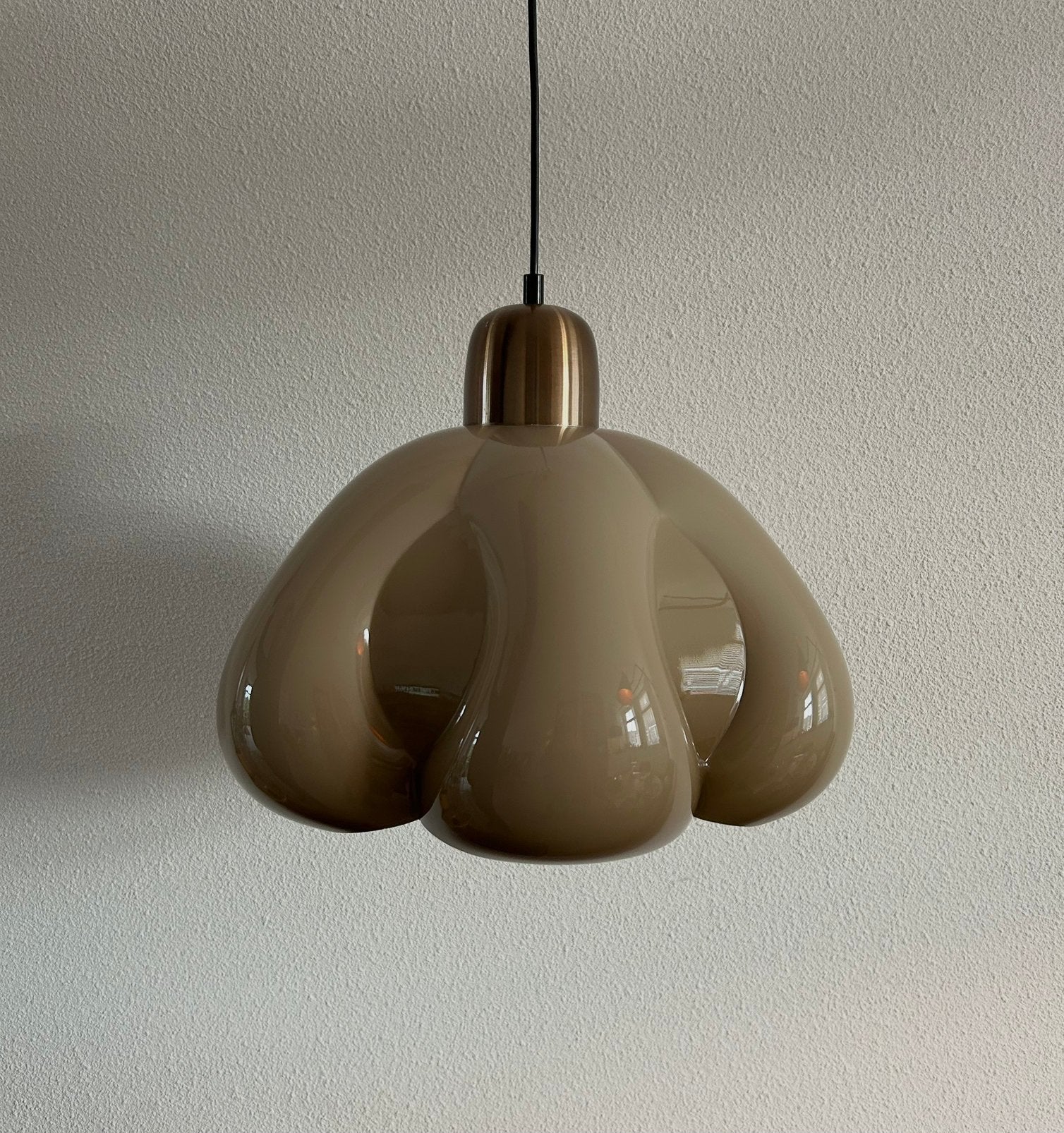 Herda Space Age hanglamp bloem mushroom, Kunststof, Space Age, vintage, Zo goed als nieuw, E27 (groot)