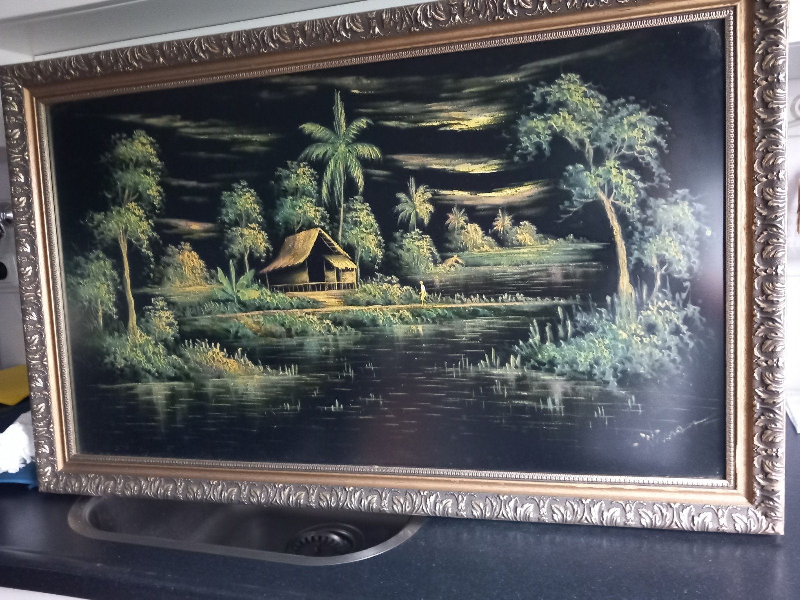 schilderij achter glas, Ophalen of Verzenden