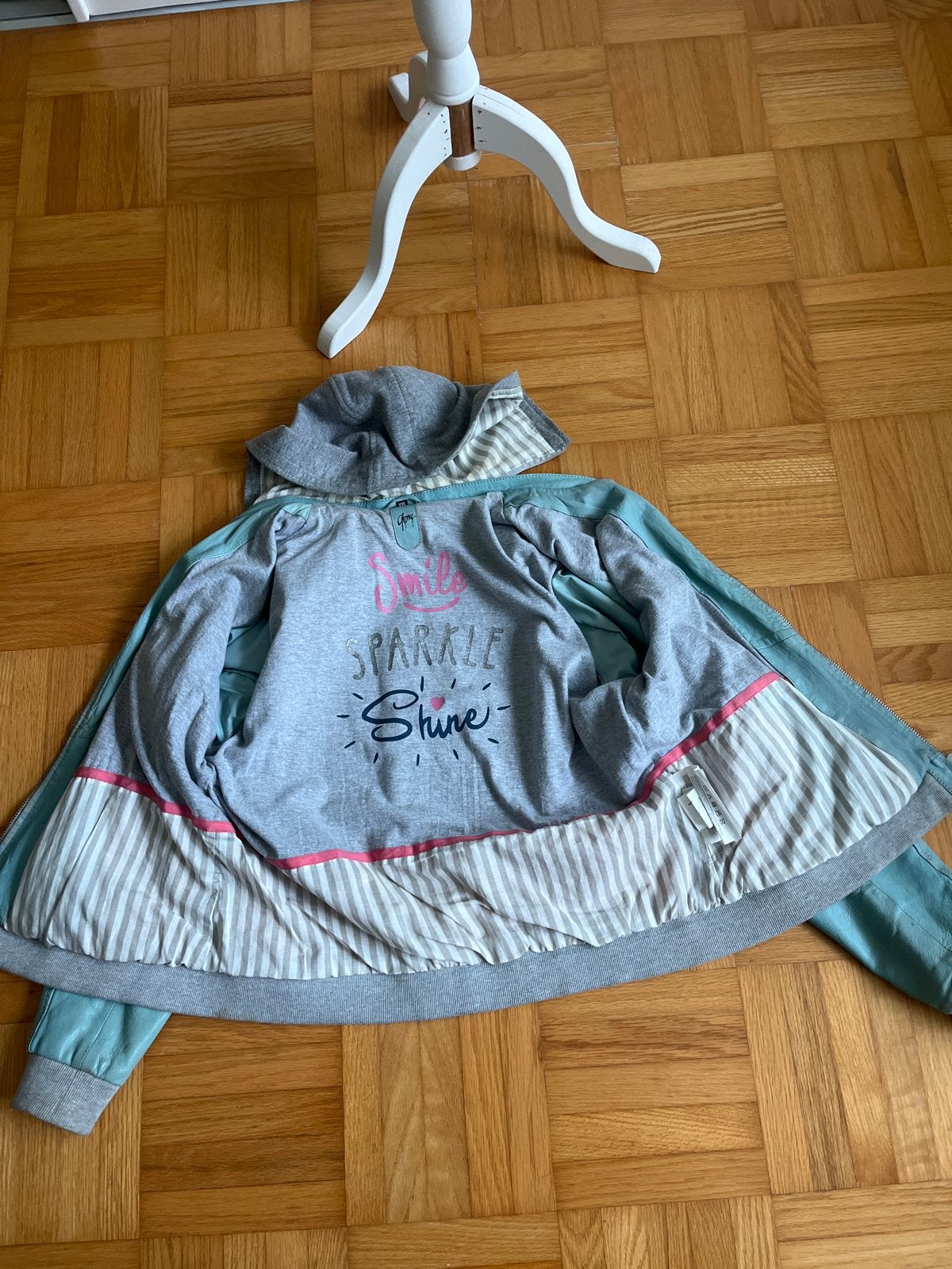 Gipsy leren jas aqua blauw maat XXL, Kleding | Dames, Verzenden, Gedragen, Maat 46/48 (XL) of groter, Blauw