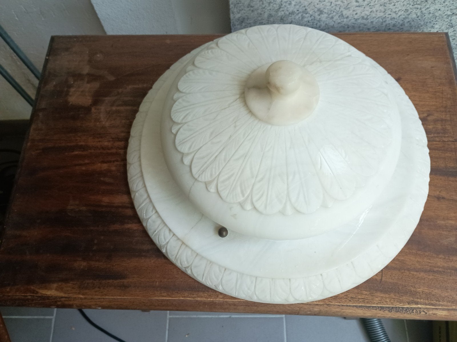 ALBAST LAMPENKAP PLAFONNIERE ANTIEK, Ophalen