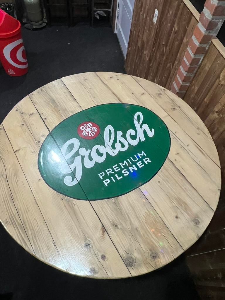 Sta tafel, Ophalen, Zo goed als nieuw, Rechthoekig, Hout