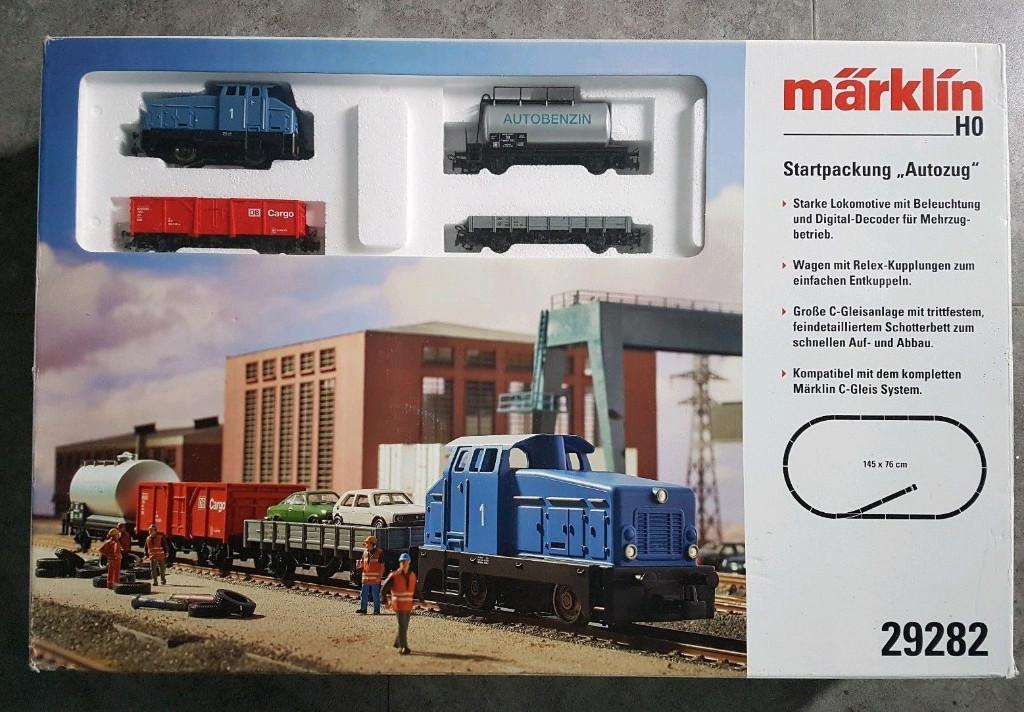 Marklin start set nr 29282 Autotrein digitaal NIEUW € 129, Hobby en Vrije tijd, Modeltreinen | H0, Wisselstroom, Treinset, Nieuw