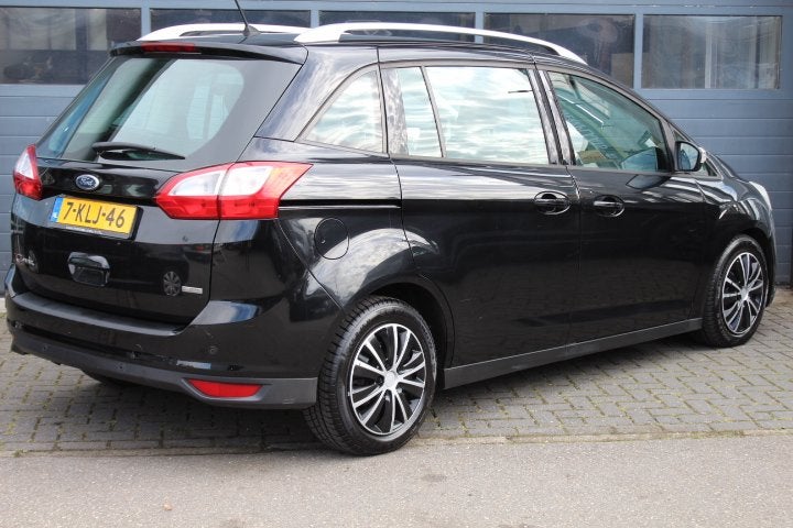 Ford Grand C-Max 1.0 Business Navi, PDC, Airco, Cruise, Blue, Auto's, Voorwielaandrijving, Gebruikt, Zwart, Origineel Nederlands