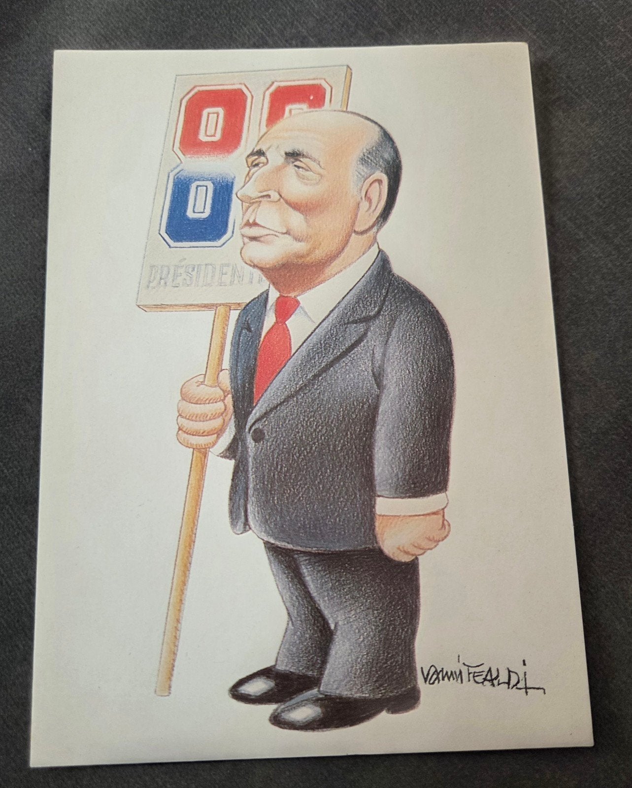 Ansichtkaart Politicus François Mittrrand - Vanni Tealdi, Verzenden, 1980 tot heden, Ongelopen, Politiek en Historie