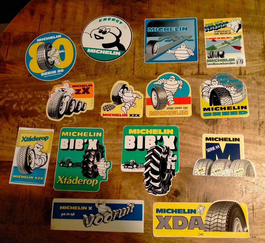 Michelin banden band vintage logo sticker stickers RARE, Ophalen of Verzenden, Zo goed als nieuw, Overige typen