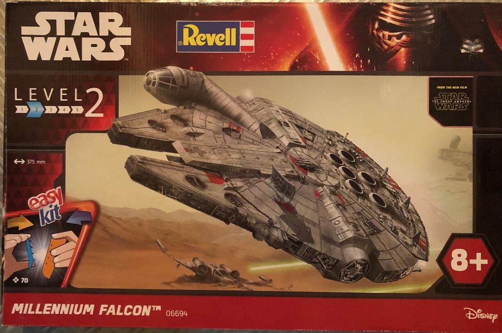 Revell Star Wars level 2 millenium Falcon 1:72, Ophalen of Verzenden, Nieuw, 1:50 tot 1:144