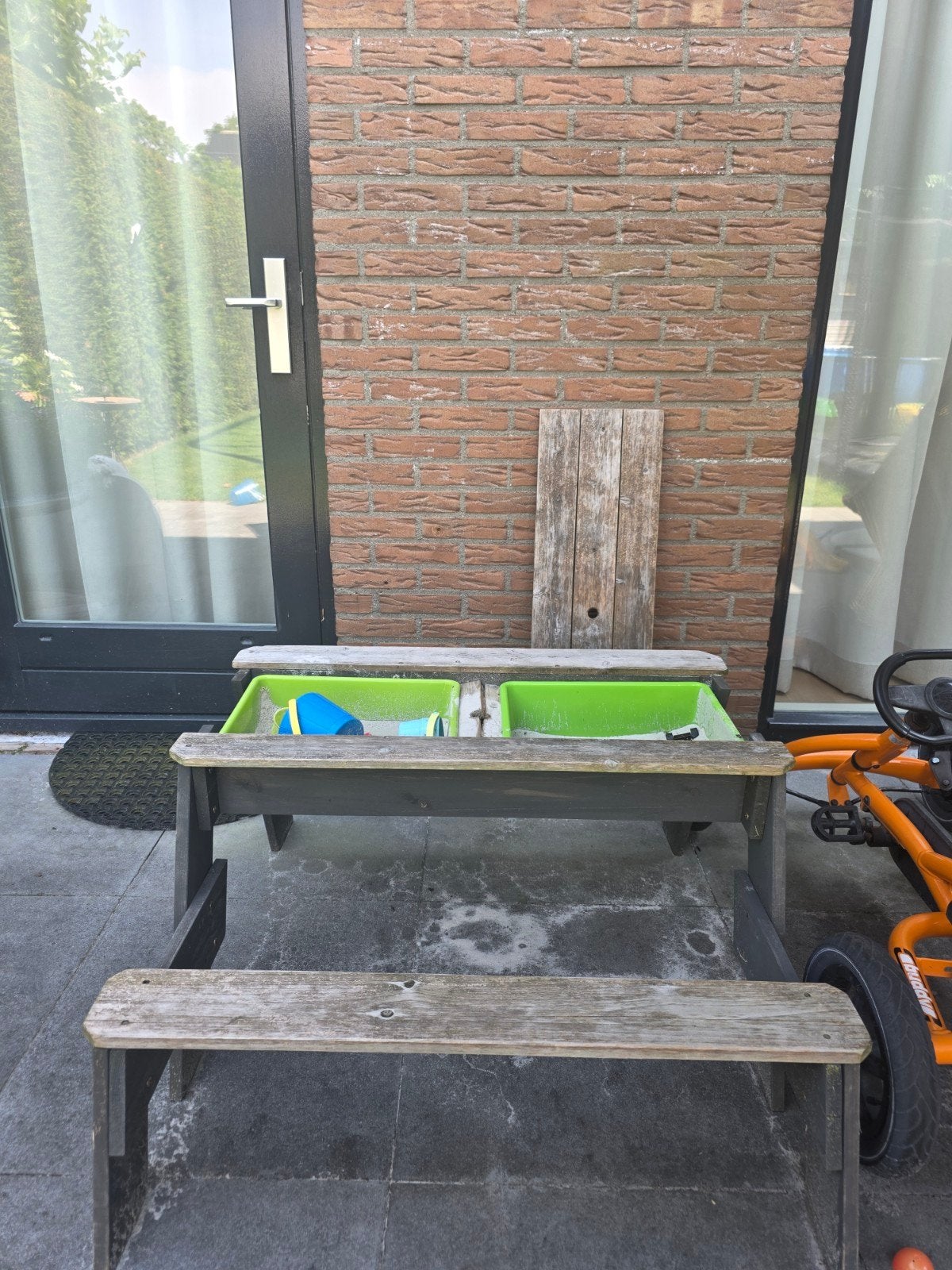 Exit Toys Zand- en Watertafel met Bankje zandbak, Kinderen en Baby's, Speelgoed | Buiten | Zandbakken, Ophalen, Gebruikt