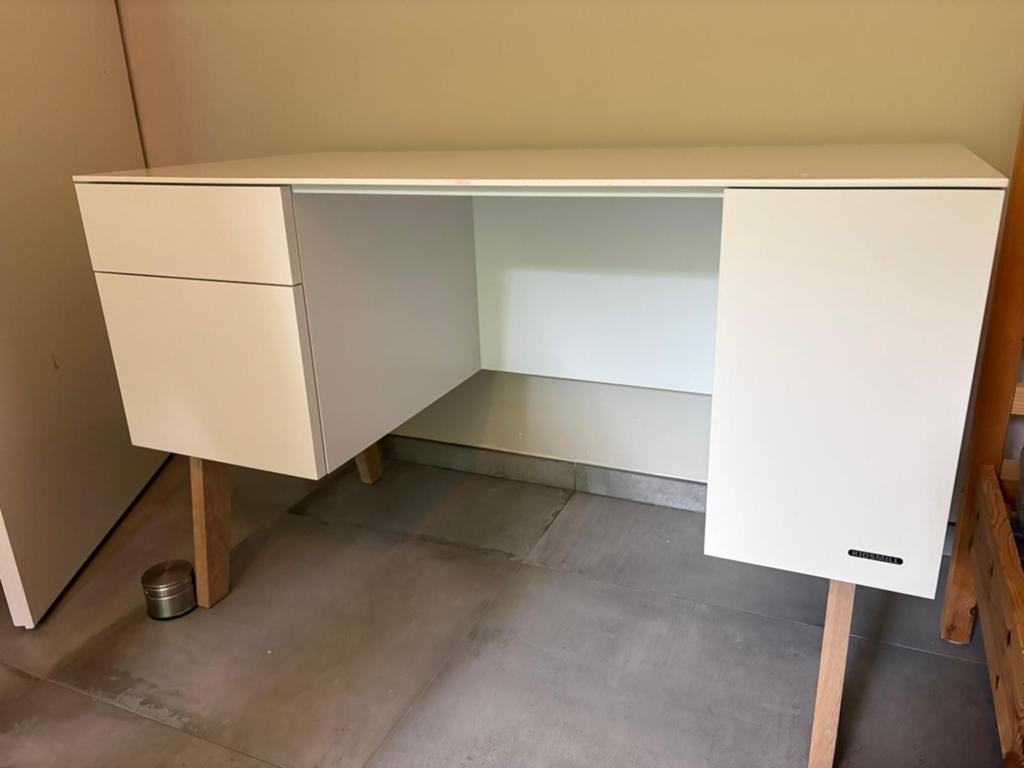 Kidsmill Bureau Wit met Lades en Opbergruimte, Huis en Inrichting, Bureaus, Gebruikt, Kinderbureau, Overige merken, Modern, Spaanplaat of MDF
