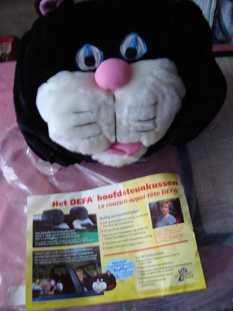 Defa hoofdsteunkussen poes nieuw ., Ophalen of Verzenden, Nieuw