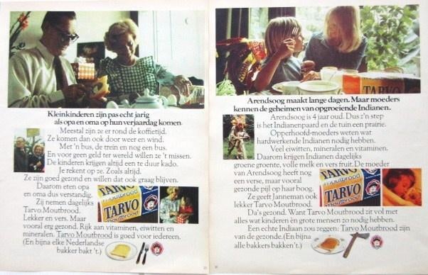 5 vintage advertenties reclames Tarvo brood 1975-76 bakker, Ophalen of Verzenden, Gebruikt, Overige typen