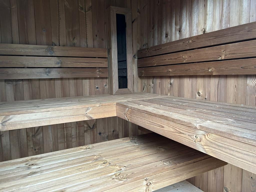 Thermohout 220x200 cm sauna massief hout voor binnen-buiten, Ophalen, Fins of Traditioneel, Wellnessandgarden, Info@leisure-wellness-group.com