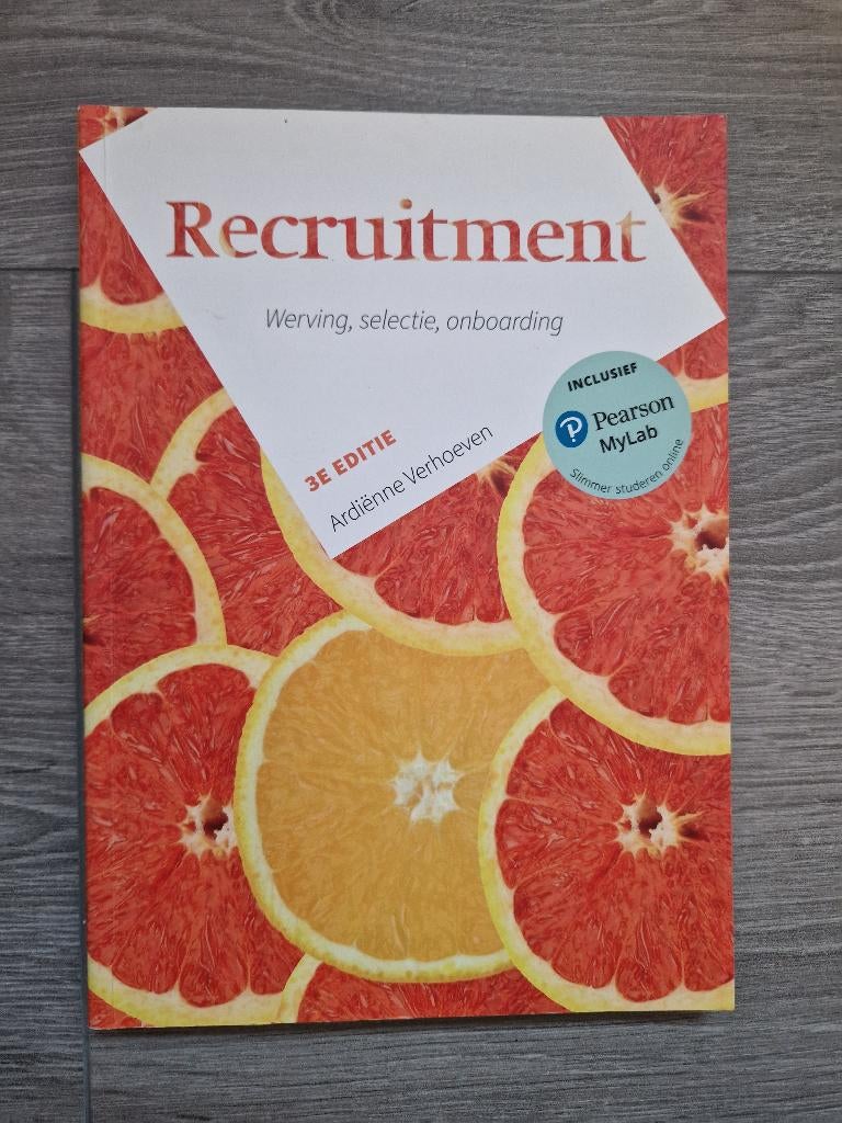 Recruitment 3e editie - Adrienne Verhoeven, Boeken, Studieboeken en Cursussen, Gelezen, Adrienne Verhoeven, Beta, HBO