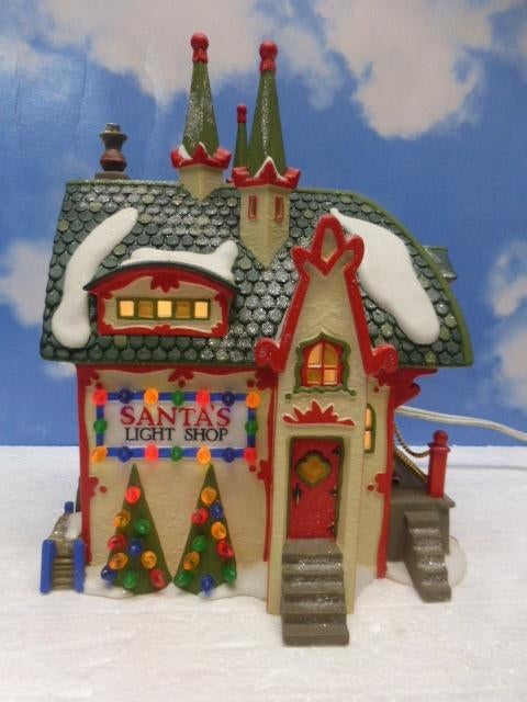 department 56 Santa's light shop kerstdorp kersthuisje kerst, Ophalen of Verzenden, Zo goed als nieuw