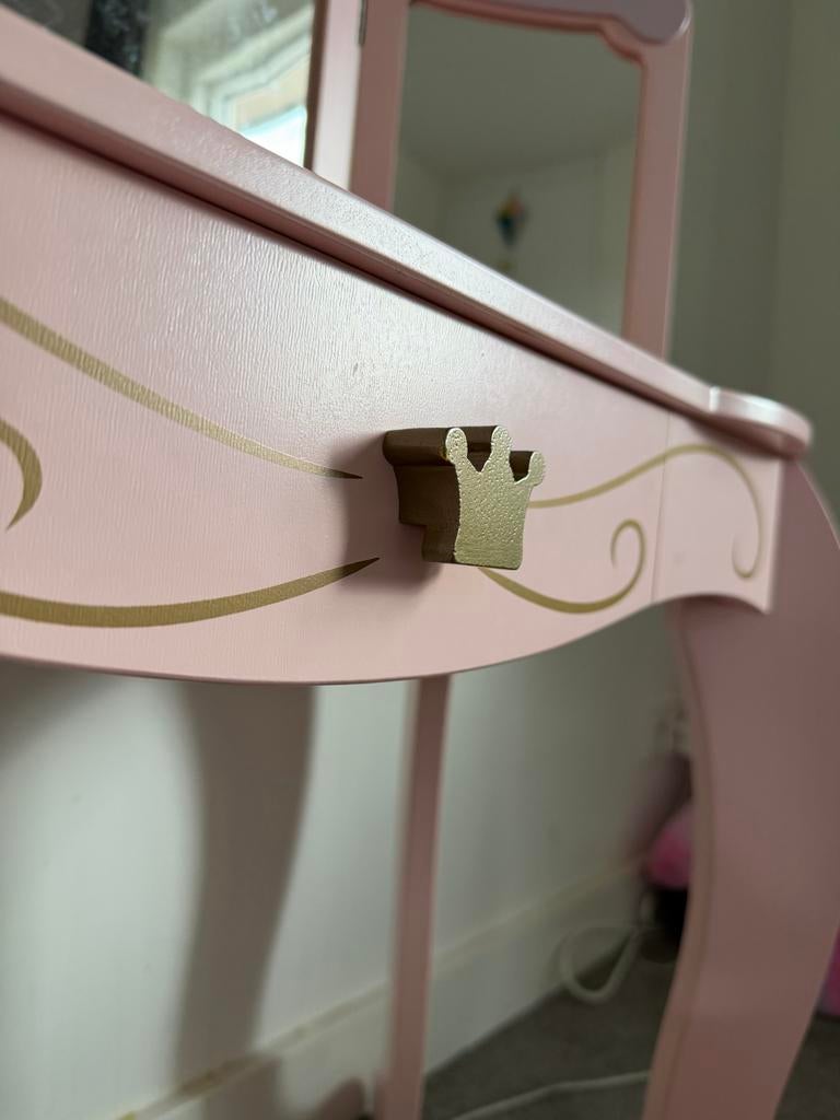 Meisjes Make-up Tafel - Houten Details - Perfecte Staat, Ophalen, Zo goed als nieuw, Tafel(s)
