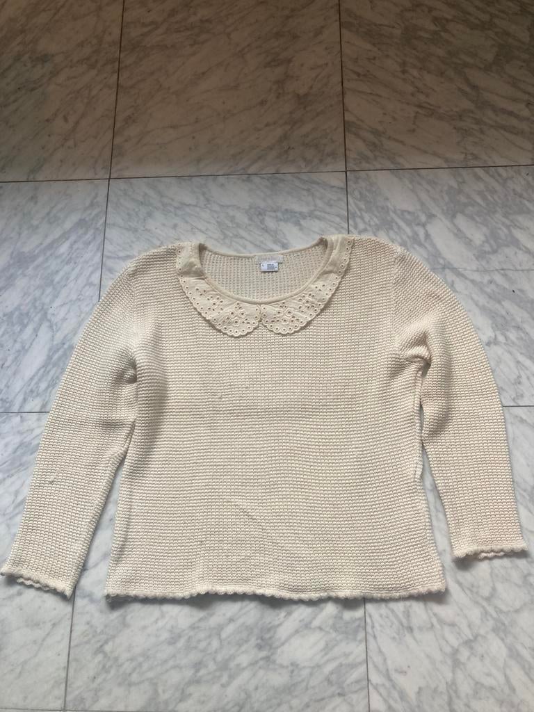 Truitje met peter pan collar mt L. Urban Outfitters, Verzenden, Gedragen, Maat 42/44 (L), Beige