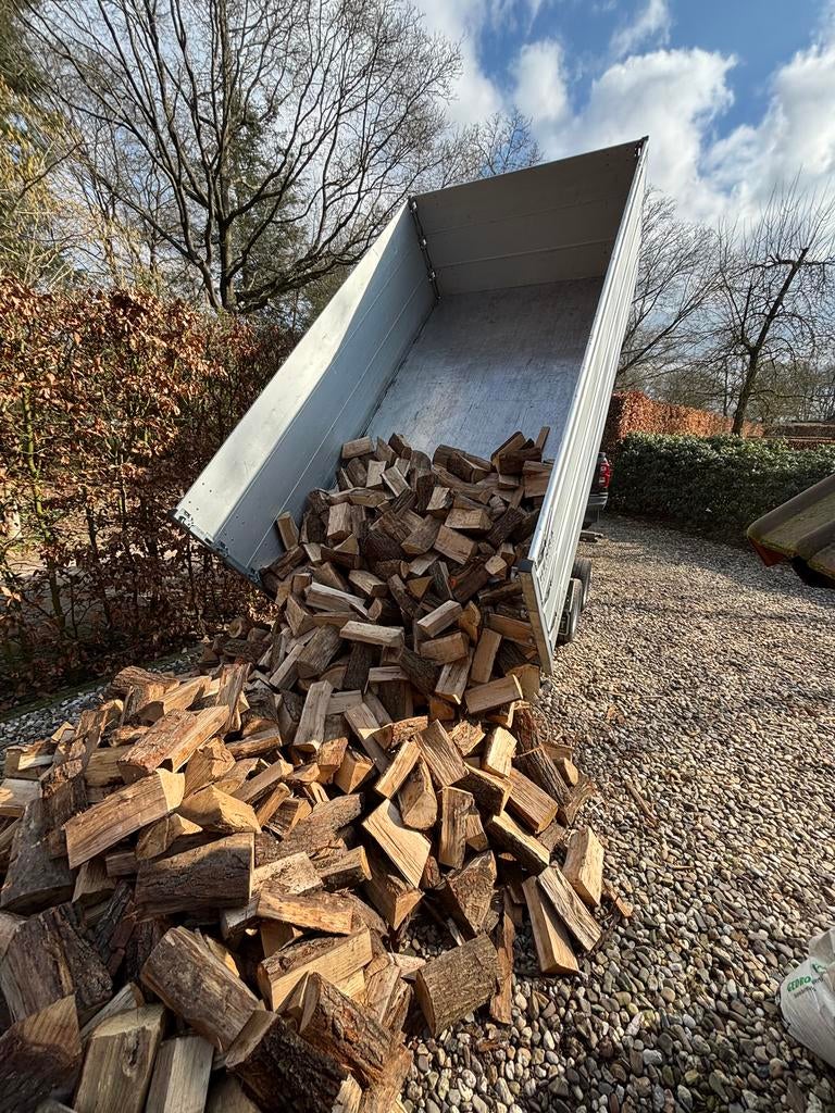 Eiken haardhout brandhout kachelhout DROOG!, Tuin en Terras, 6 m³ of meer, Ophalen of Verzenden