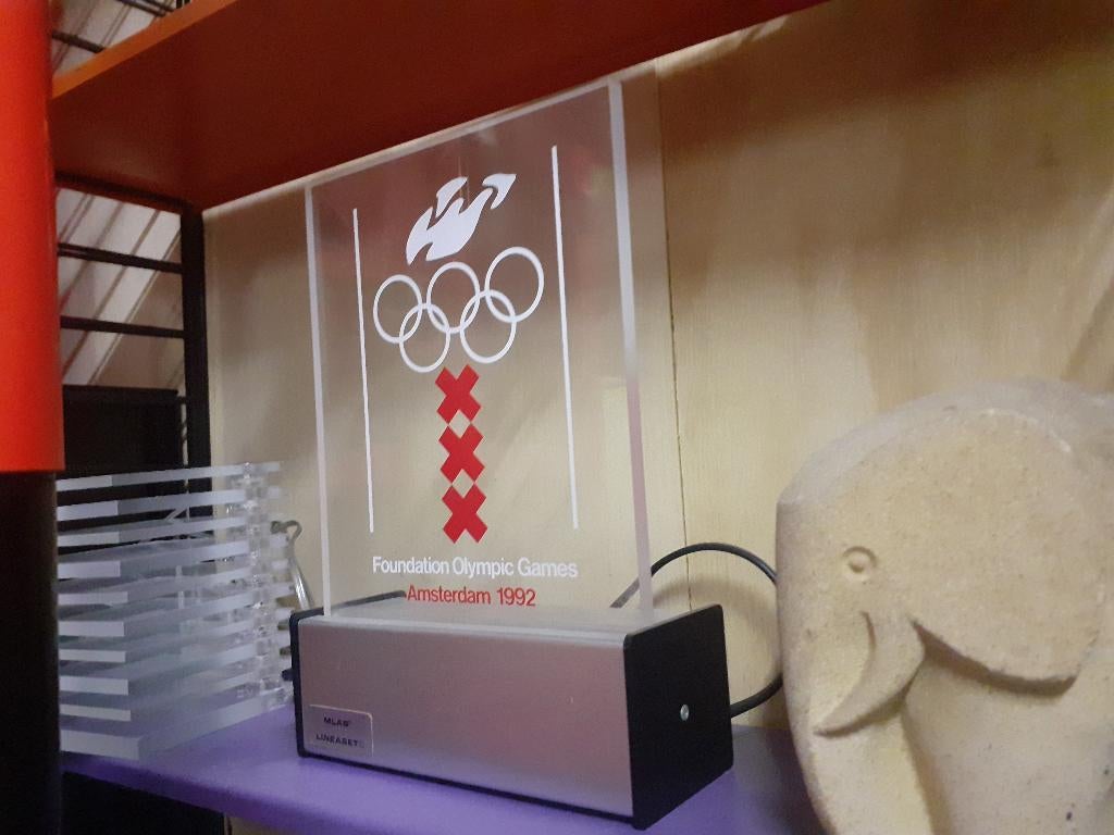 Olympic Games Amsterdam 1992 design tafeldeco lamp retro, Gebruikt, Olympic Games Amsterdam 1992, ?, ?