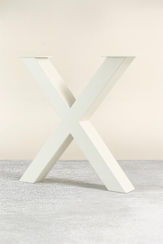 Stalen x-poten set wit metalen x poten tafelpoten X poot wit, Huis en Inrichting, Ophalen, Nieuw, Rechthoekig, 50 tot 100 cm