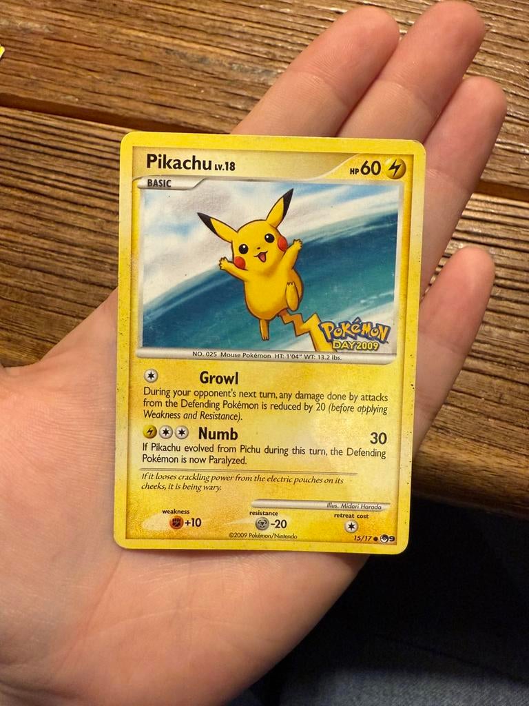 Pikachu Pokemon Day 2009 POP series 9 promo 15/17, Verzenden, Gebruikt