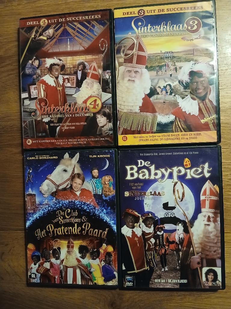 4 Sinterklaas films, Cd's en Dvd's, Alle leeftijden, Ophalen of Verzenden, Gebruikt