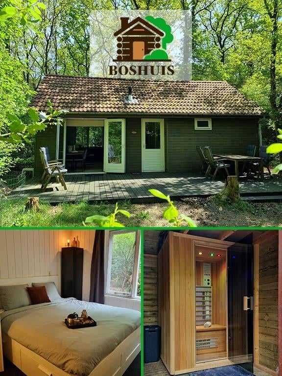 Knus Boshuis te huur – Rust, Wandelen & Fietsen ‍️‍, 5 personen, In bos, 2 slaapkamers, Overijssel