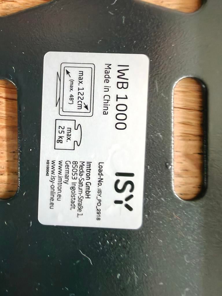 TV Muurbeugel ISY IWB 1000, Ophalen of Verzenden, Gebruikt