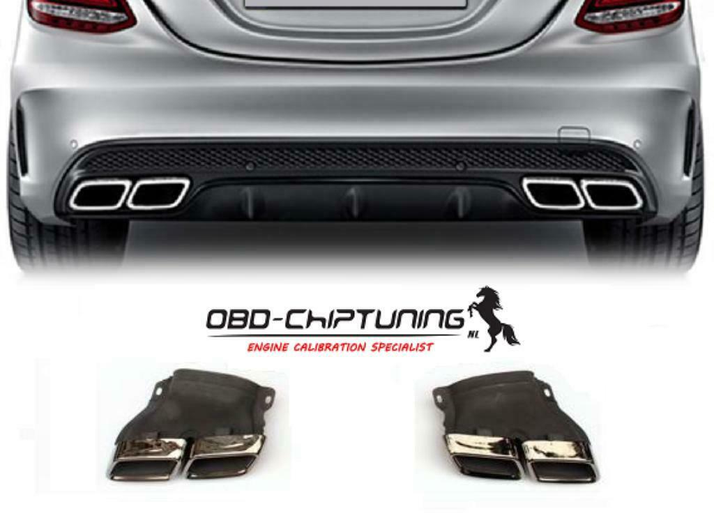 MERCEDES AMG W205 C63 look sierstukken chroom, Ophalen of Verzenden, Nieuw, Mercedes-Benz
