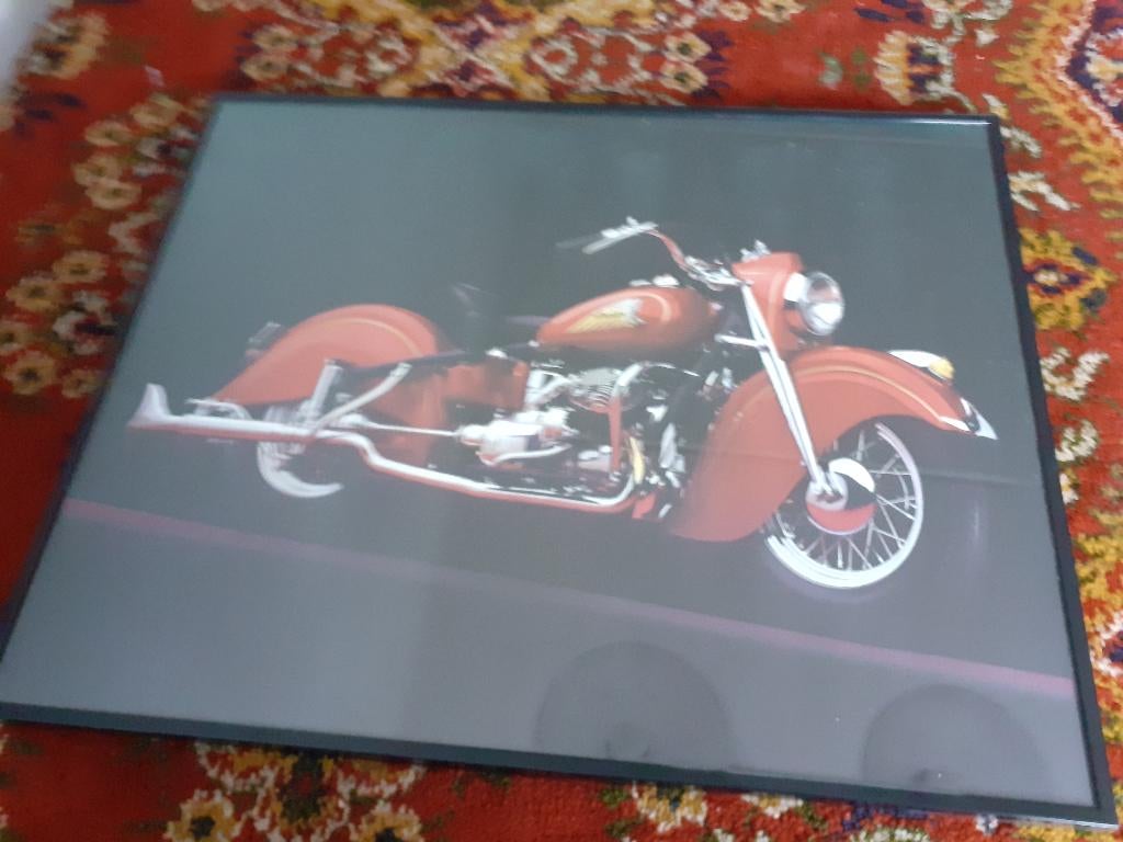 ingelijste poster indian, Ophalen, Zo goed als nieuw, A1 t/m A3, Met lijst