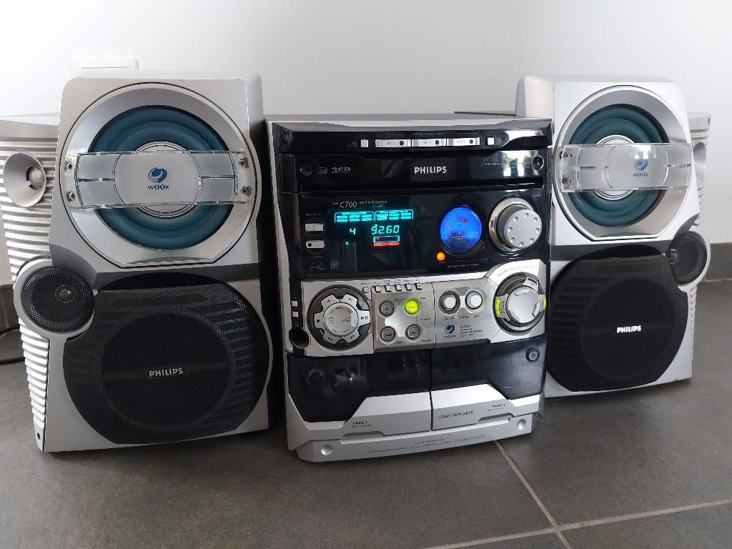 Philips FW C700 mini set Philips Woox box FWB C720 afst bed, Ophalen of Verzenden, Gebruikt, Tuner of Radio, Philips