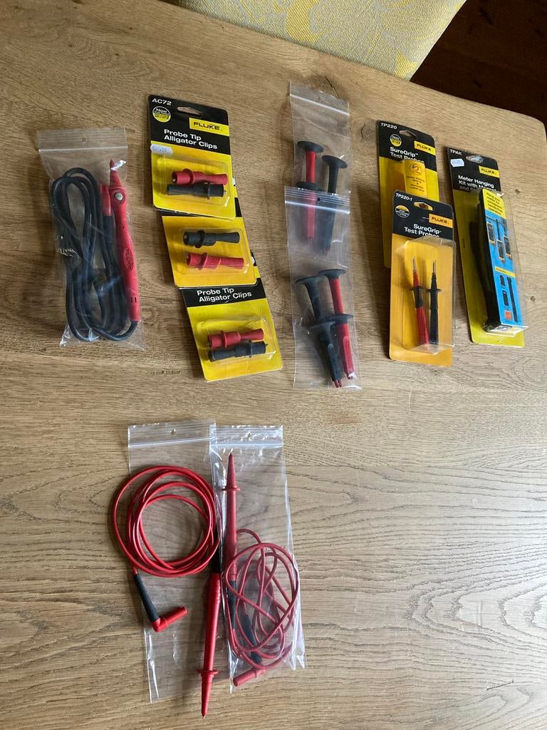 Fluke meet toebehoren meetpen-testpen-krokodillenklem-clips, Ophalen of Verzenden, Nieuw