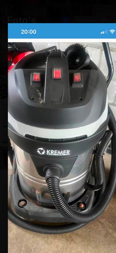 Kremer Waterstofzuiger - Zo goed als nieuw!, Witgoed en Apparatuur, Stofzuigers, Ophalen, Zo goed als nieuw, 2000 watt of meer