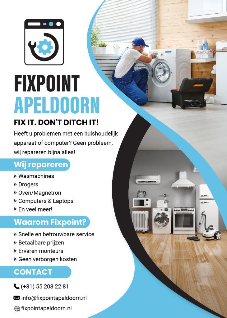 FixPoint Apeldoorn – Witgoed reparaties, Diensten en Vakmensen, Reparatie en Onderhoud | Witgoed en Apparatuur, 24-uursservice
